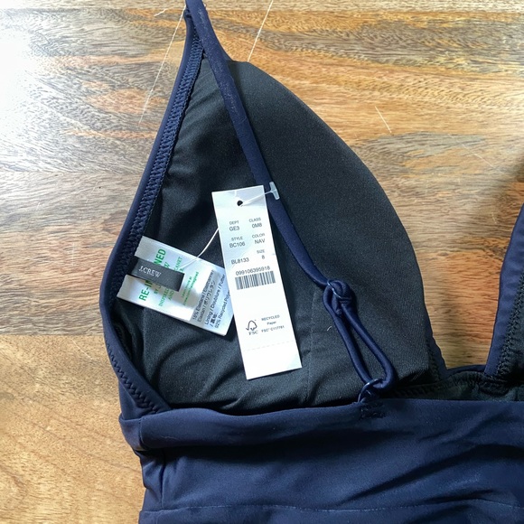 New With Tags J Crew One Piece Plunge Sizes 8 AND 10 Navy NWT - Picture 12 of 12